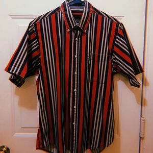Vintage Striped Short Sleeve Shirt